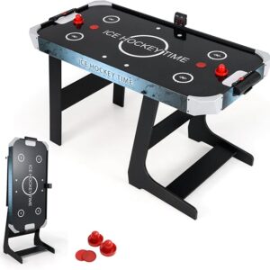 56 Inch Air Hockey Table with Powerful 12V Motor and LED Digital Scoreboard
