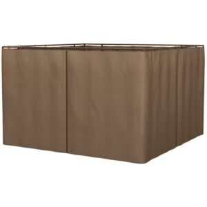 Outsunny Universal Gazebo Sidewall Set with 4 Panels, Hooks and C-Rings Included for Pergolas & Cabanas