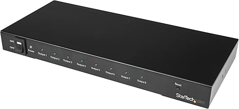 StarTech.com 4K 60hz HDMI Splitter – 8 Port – HDR Support – 7.1 Surround Sound Audio – HDMI Distribution Amplifier – HDMI 2.0 Splitter (ST128HD20)