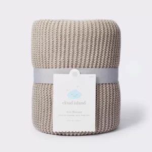 Knit Baby Blanket - Gray - Cloud Island™: Solid Pattern, 52 Thread Count, Knitted Acrylic