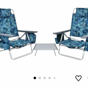 outdoor reclining 5 position backpack chairs with table