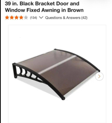 39 inch awning