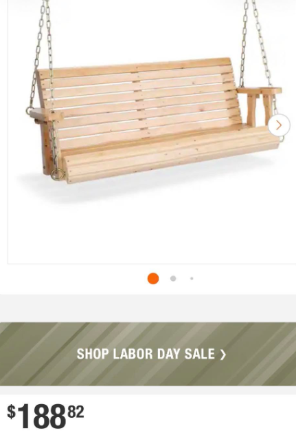 4ft porch swing